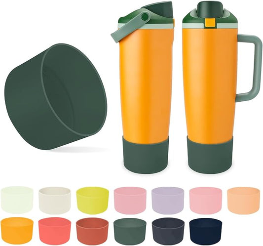 Silicone Boot for Owala 30oz & 40oz FreeSip Sway Bottles & Tumblers - Non-Slip, Scratch-Resistant, Stability Enhancer, Available in 12 Colors (Forest Green)