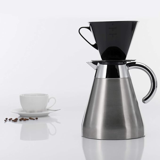 Westmark Pour Over Coffee Dripper, Coffee Filter Cone Size 4, Reusable Plastic for Manual Brewing, Up to 4 Cups, Model 24442261