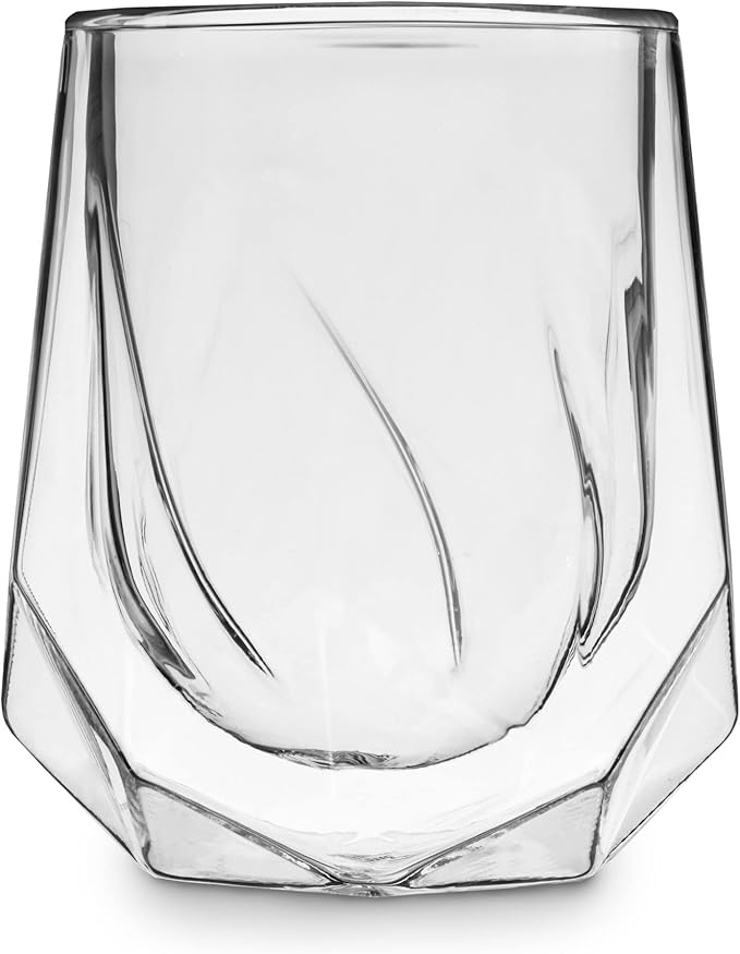 Viski Alchemi Aerating Wine Glass, Double Walled Tasting Tumbler for Red Wine, Enhances Aroma & Flavor, Elegant Modern Glassware, Home Bar Essentials, 8 oz, Set of 1