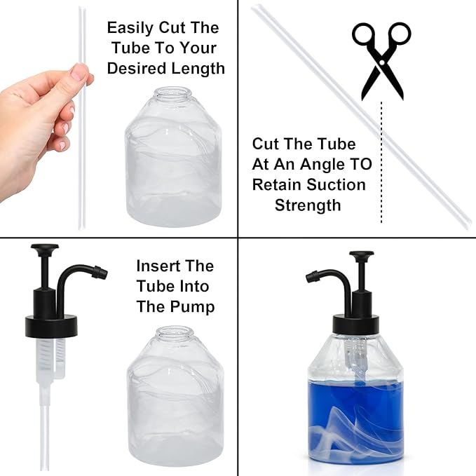 Soap and Lotion Dispensers Pump Replacement,Smooth Action,Fits Wider Opening Bottles with 1.3 in (33 mm) Thread,Rust&Leak Proof Stylish Pump for Liquid Soap Lotion Bottle DIY or Upcycling-Matte Black