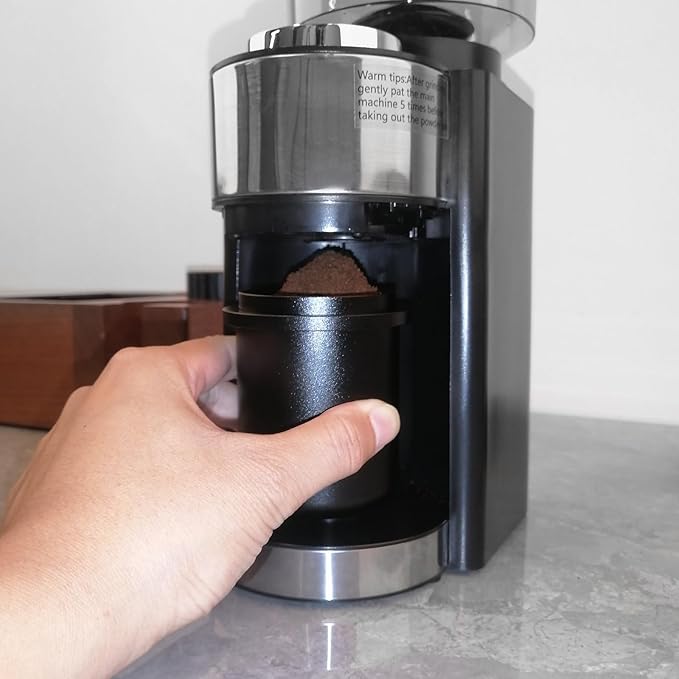 IKAPE 51MM, 54MM Espresso Dosing Cup, Compatible with All the 51MM to 54MM Portafilters, Espresso Coffee Accessory, Made of Aluminum (Black)