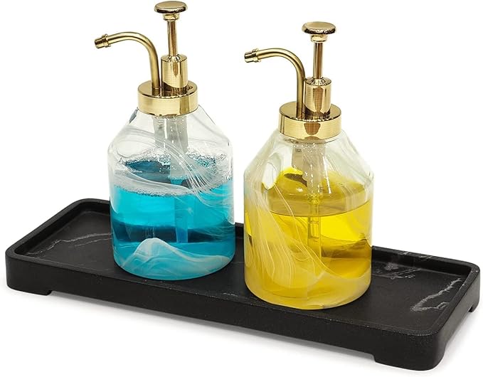 Soap&Lotion Dispensers Replacement Made of ABS Material,Smooth Action Oil Can Pump Head Suitable for Wider Mouth Bottle of 1.3 in (33 mm) Thread,Stylish Pump for Bottles DIY-Chrome Gold