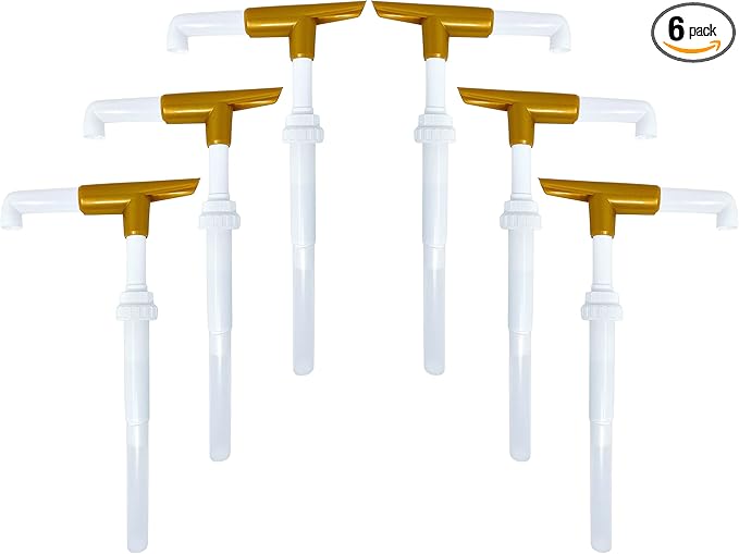 Good Times Coffee Co. Sauce Pump Dispenser for Ghirardelli Bottles (Pack of 6), Fits 87.3 to 90.4 Ounce Bottles