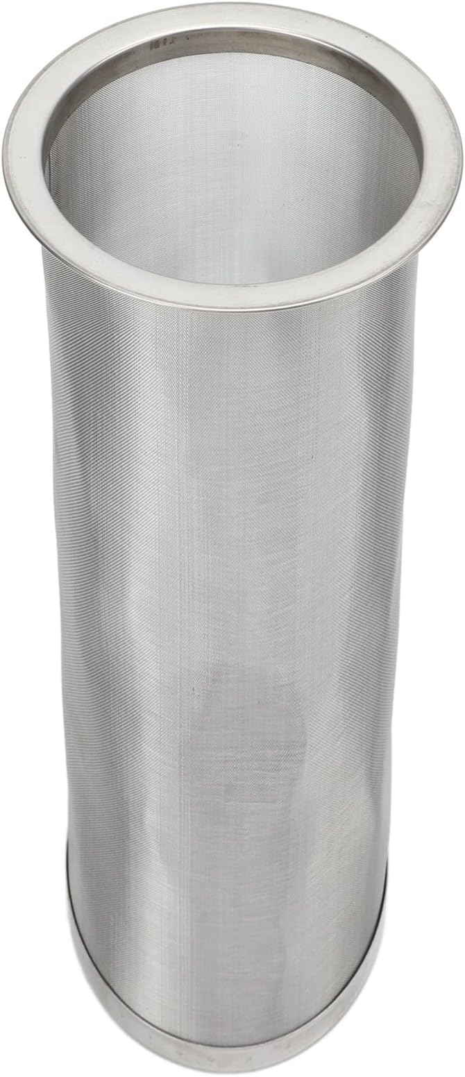 Coffee Filter, Stainless Steel Reusable Cold Brew Coffee Filter, Wide Mouth Mesh Cylindrical Coffee Filter With White Gasket(8x21cm/3.1x8.2in)