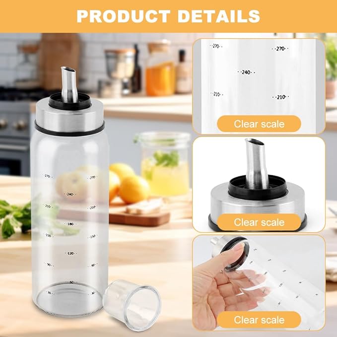 Loyanger Honey Dispenser No Drip, 10 OZ Honey Jar Maple Syrup Dispenser, Glass Honey' Dispenser Pot for Coffee or Tea, Honey' Container(COLOR:2pcs)