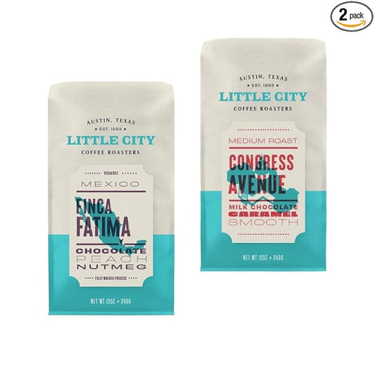 Bean Box Sampler - Roasted by Little City Roasters, 2-Pack, Whole Bean Coffee, Gourmet Coffee