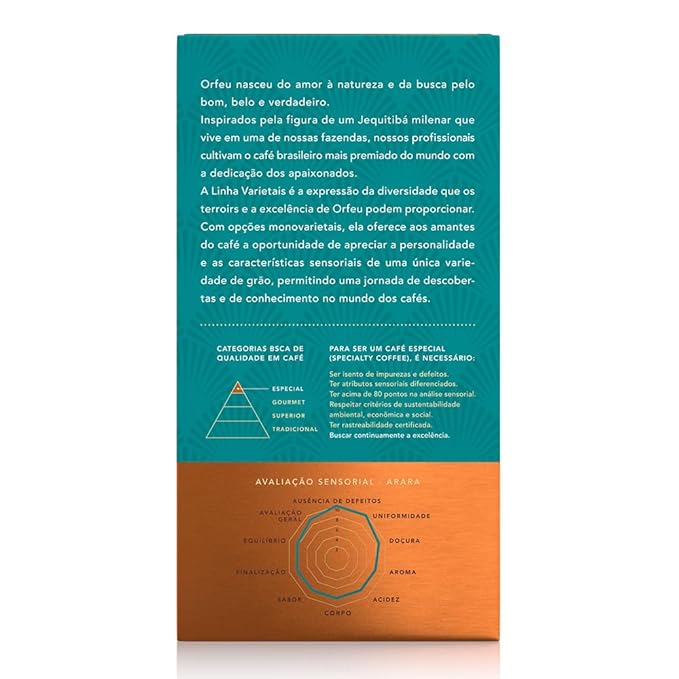 Arara Roasted and Ground Coffee 8.8 oz – Notes of Brown Sugar, Garapa and Coffee Honey – Balance and Natural Sweetness – Café Orfeu
