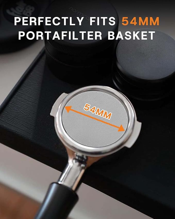 2 Pack 53mm Espresso Puck Screen – 0.2mm Ultra,Compatible with 54mm Espresso Portafilters (Breville Bambino, Breville Barista, Ninja Luxe Café) L11