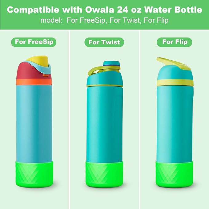 Silicone Boot for Owala Water Bottle 24 oz 32 oz 40 oz, Anti-Slip Protective Sleeve for FreeSip/Twist/Flip Stainless Steel Water Bottles Accessories
