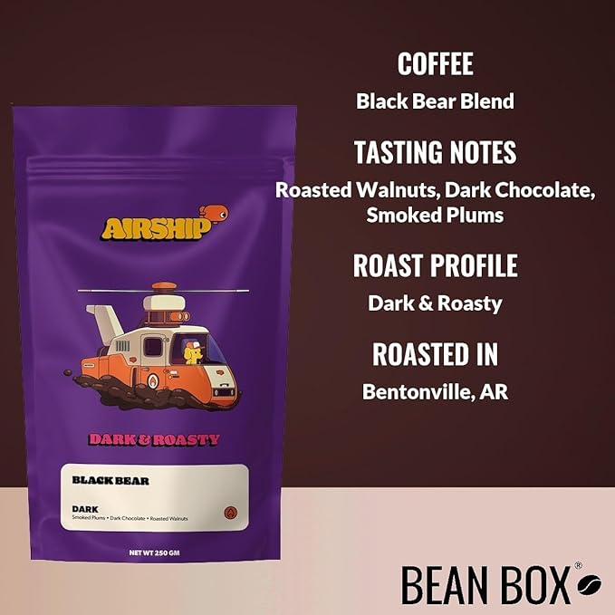 Black Bear Blend - Roasted by Airship Coffee - Whole Bean Coffee - 12 Ounce Bag