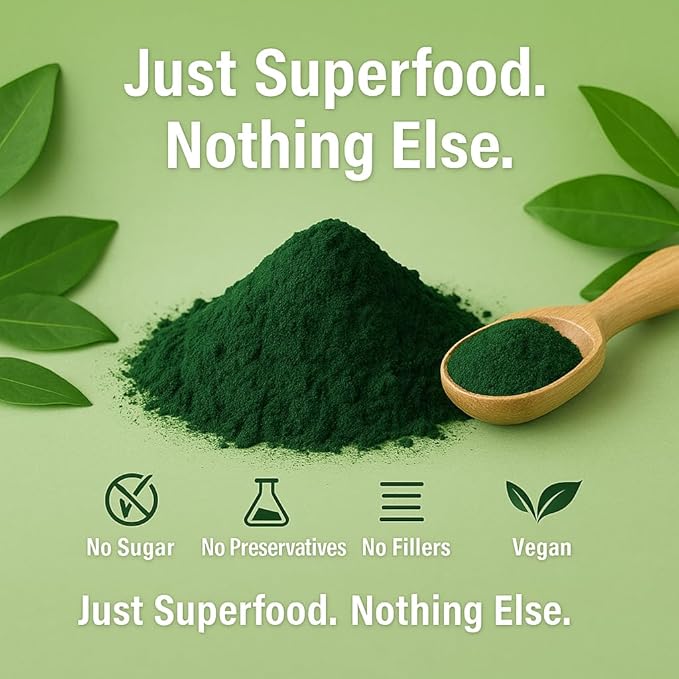 Confect Spirulina Powder | Pure & Natural Fruit Powder for Smoothies, Baking, Beverages, Juices, Tea & DIY Recipes | Vegan, Gluten-Free, No Added Sugar – 8 OZ