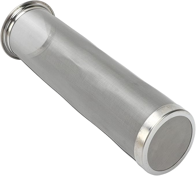 Coffee Filter, Stainless Steel Reusable Cold Brew Coffee Filter, Wide Mouth Mesh Cylindrical Coffee Filter With White Gasket(8x21cm/3.1x8.2in)
