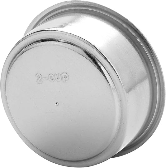 51mm Stainless Steel Coffee Filter Basket, Fit for Gevi/CASABREWS/CAPRESSO,2 Cup Coffee 51mm Dual Wall pressurized Filter Basket, Please check the size and shape carefully