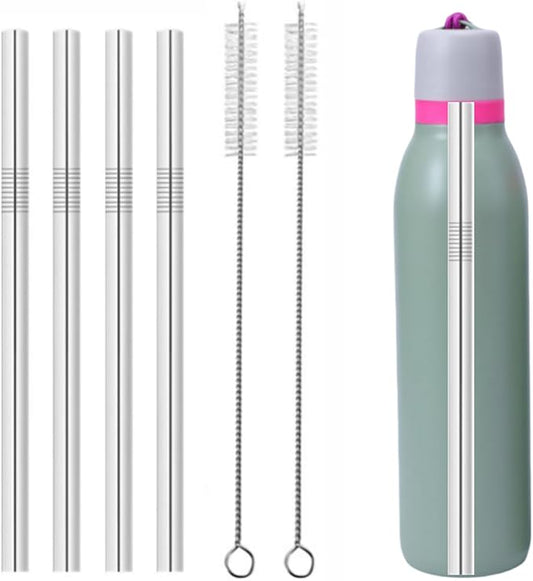 Metal Straw Replacement Compatible with Owala FreeSip Twist Water Bottle 18oz