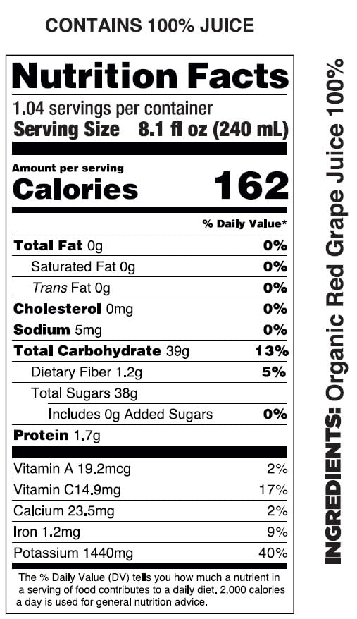 Pomona Organic Juices Pure Grape Juice, 8.4 Ounce Bottle (Pack of 12), Cold Pressed Organic Juice, Non-GMO, No Sugar Added, Not from Concentrate, Gluten Free, Preservative Free