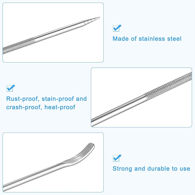 uxcell Stainless Steel Coffee Latte Art Pen, 6Pcs135mm/5.31" Coffee Fancy Tool for Latte Espresso Decorating