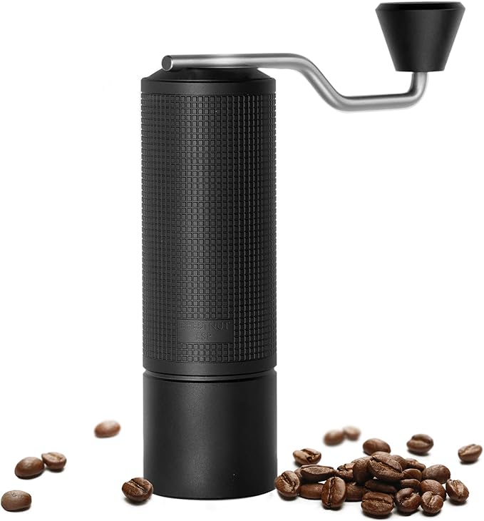 TIMEMORE Manual Coffee Grinder Chestnut ESP with Patented Stainless Steel Conical Burr - Precise Adjustable Setting, Hand Coffee Been Grinder for Espresso Moka French Press Pour Over - Black