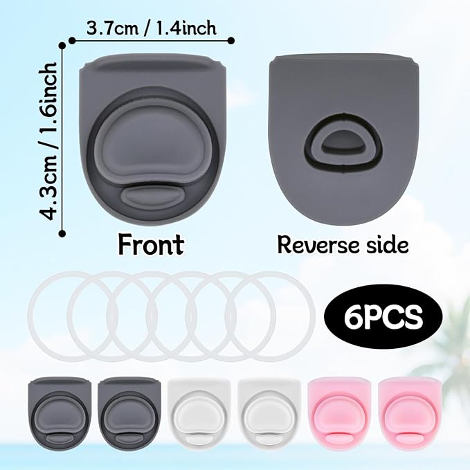 6 Sets Replacement Stopper and O Ring Gasket Compatible with Owala FreeSip 24oz 32oz,Water Bottle Lid Insert Cap Silicone Seal Parts for Owala 16/19/24/32/40oz Mouthpiece Accessories Z6S2