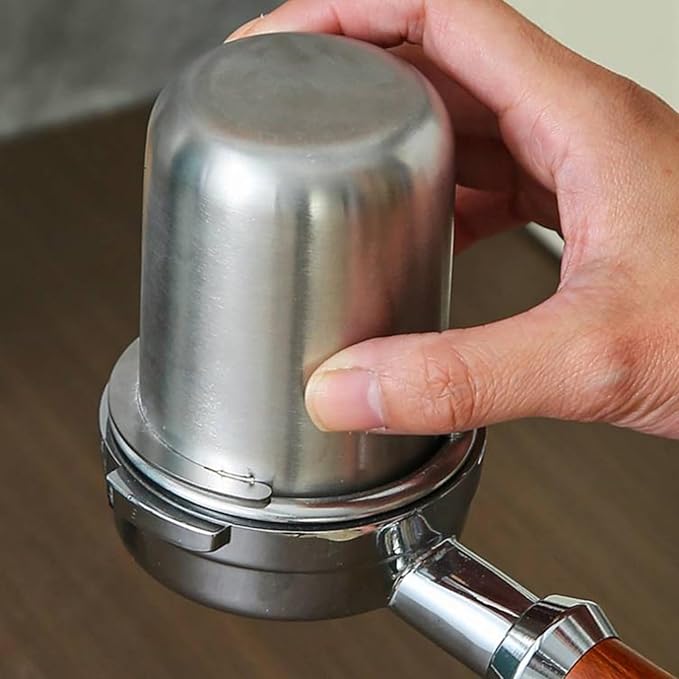 Noteflora Stainless Steel Espresso Dosing Cup 58Mm Coffee Measuring Jug Compatible With For Breville Dual Boiler Oracle Touch Flair 58 Rocket (Sliver)