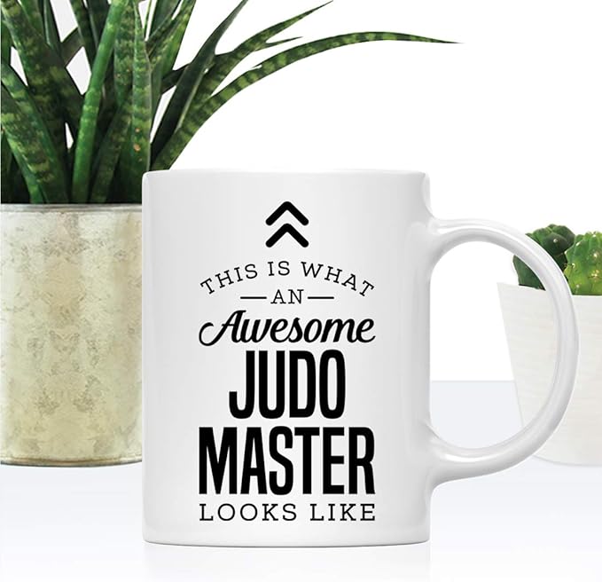 Andaz Press 11oz. Ceramic Coffee Tea Mug Thank You Gift, This is What an Awesome Judo Master Looks Like, 1-Pack, Birthday Christmas Gift Ideas Coworker Him Her, Includes Gift Box