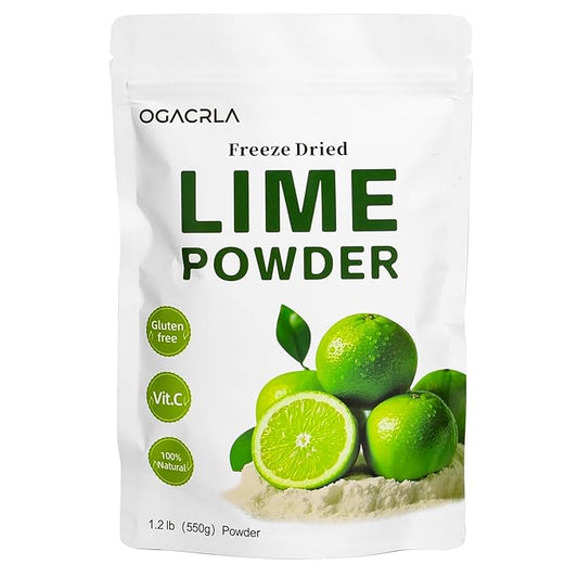Lime Powder Freeze-Dried Lime Juice Flavor 1.25 lb Rich in Vitamin C | Natural Fruit Powder | No Sugar & Additives Great for Drinks, Smoothies, Beverages & Cooking, Additive Free