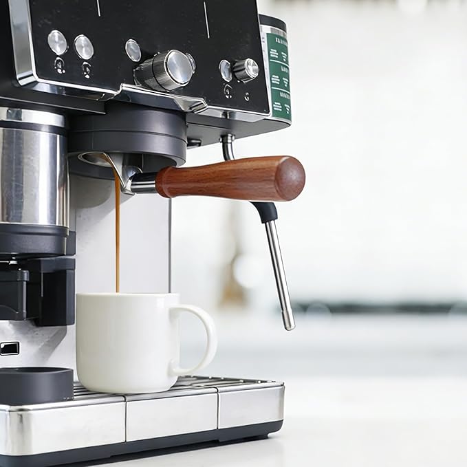 Bottomless Portafilter for Ninja Luxe Café Premier Series ES601 & ES601C Models | Basket Not Included | Compatible with Stock Filter Basket | Wooden Handle