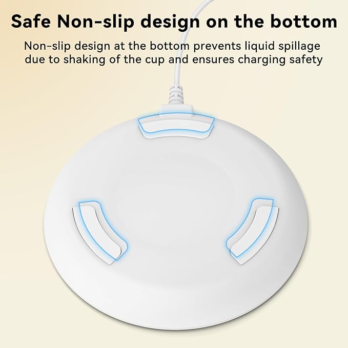 Replacement Charging Coaster 2 for Temperature Control Smart Mug 2,Mug1,Cisain Mug Power Cord Compatible with Em/BER Smart Cups (White)