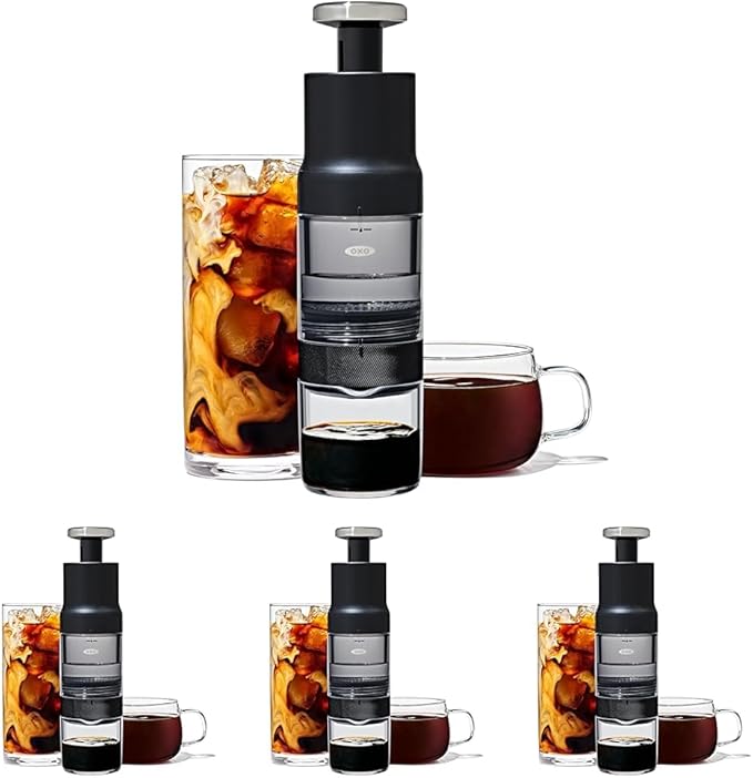 OXO Brew Rapid Brewer | Portable Manual Hot & Cold Coffee Maker | No Power Needed | Pack of 4