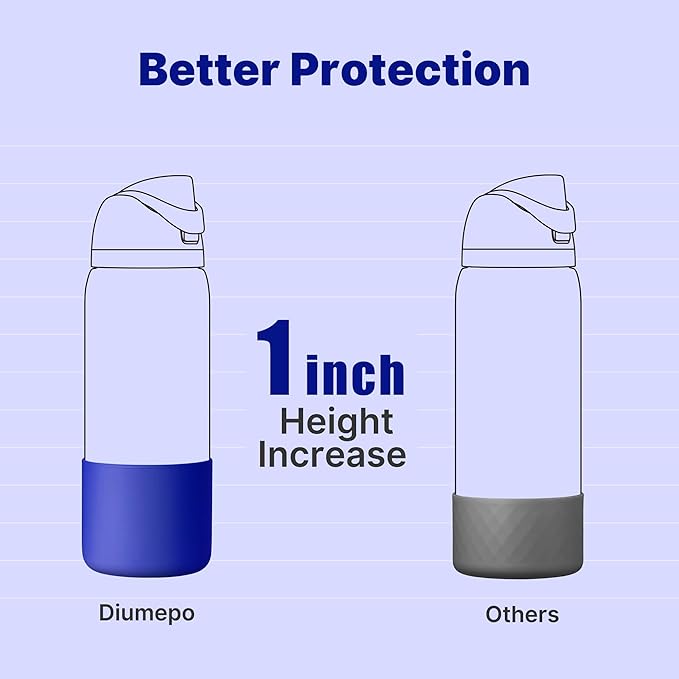 Silicone Boot for 32 oz Owala Water Bottles, Anti-Slip Protective Sleeve for Owala Twist & FreeSip & Flip Insulated Water Bottle, Boot Bottom Base for Owala (Navy)
