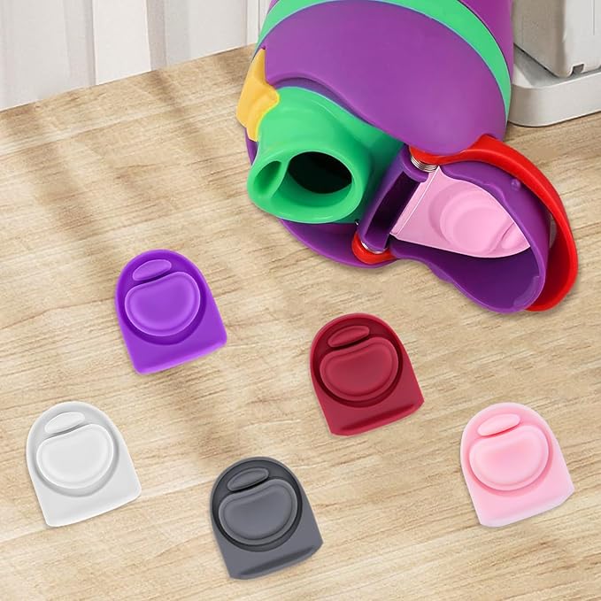 5 Pcs Replacement Seal Stopper Compatible with Owala FreeSip 16oz 32oz,Bottle Top Gasket Lid for Owala 16/19/24/32/40oz Seal Mouth Cap Silicone Stopper Parts Insert Accessories（5 colors 1）