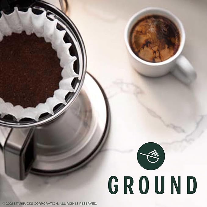 Starbucks Ground Coffee, Dark Roast Coffee, Italian Roast, 100% Arabica, 1 bag (18 oz) (Pack of 2)
