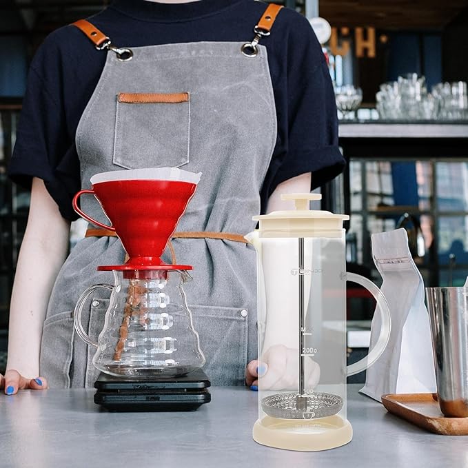 Manual Milk Frother Coffee Bar Milk Frother with Press Froth Technology, Milk Foamer Manual Milk Creamer Hand Pump Frother Handheld Milk Frothing Pitchers for Milk Coffee Cappuccino