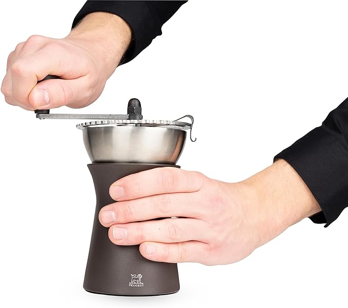 Peugeot - Kronos Manual Coffee Mill - Adjustable Grinder with 43 Settings - Stainless Steel, 50g Capacity