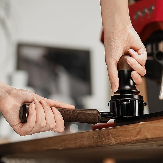 MHW-3BOMBER 54mm Bottomless Portafilter Fits Breville Barista Express, BES870XL, BES878, BES880, 3-Ears Espresso Portafilter with Filter Basket for 54mm Breville Machines, Wood Handle, BP7118B