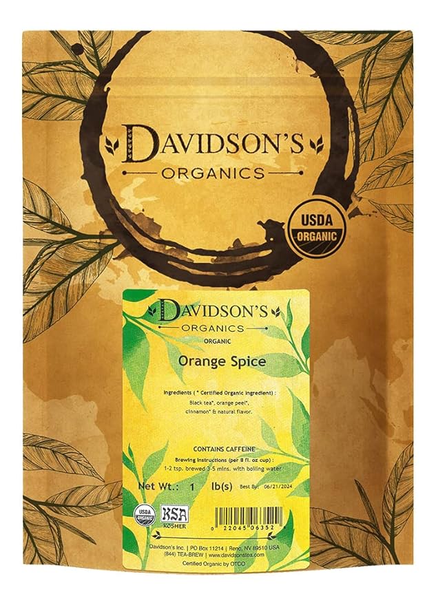 Davidson's Tea Bulk, Orange Spice, 16 Ounce