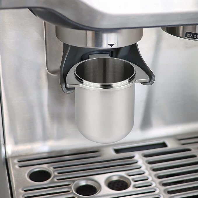 FIRJOY 53.3mm Dosing Cup - Fits Breville 54mm Portafilters (Stainless Steel-Silver)