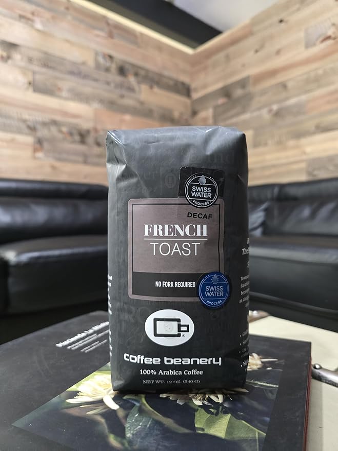 French Toast Flavored Coffee SWP Decaf, Specialty Arabica Coffee, Medium Roast, 12 ounce, Automatic Drip (Ground)