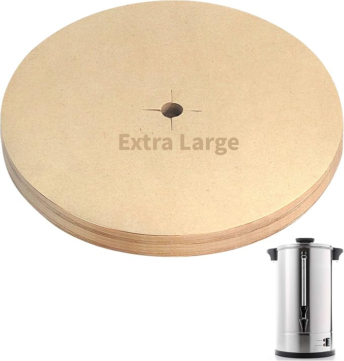 Large Coffee Filters Compatible with Sybo Commercial Coffee Maker, 100 Pcs Unbleached Perforated Disposable Filter Paper for Sybo 16 L