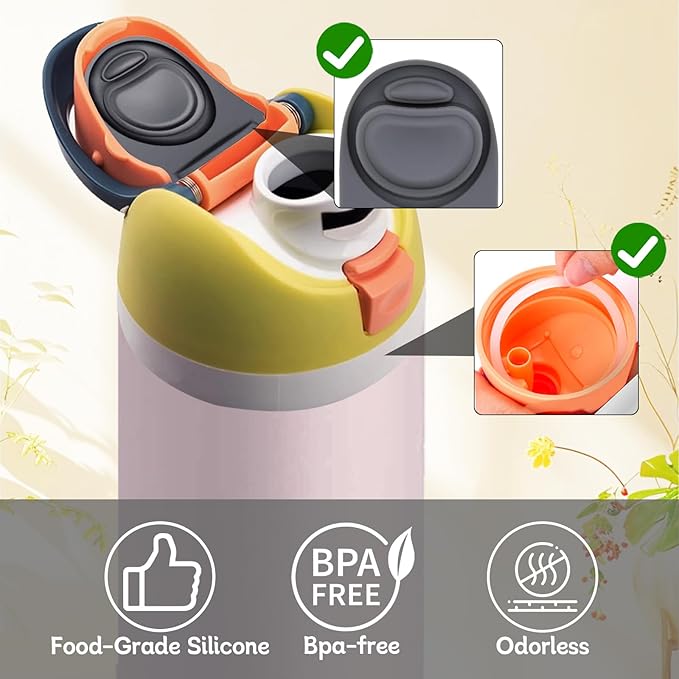 3 Sets Replacement Stopper and O Ring Gasket Compatible with Owala FreeSip 24oz 32oz,Water Bottle Lid Insert Cap Rubber Seal Parts for Owala 16/19/24/32/40oz Mouth Piece Accessories