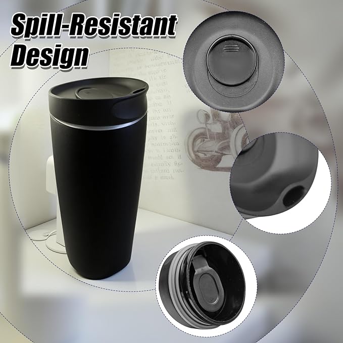 Replacement Slider Lid for Owala SmoothSip 20oz & 12oz, Top Cover Compatible with Owala 24oz Coffee Tumbler, Coffee Travel Mugs Leakproof Accessories, BPA-Free (Black)