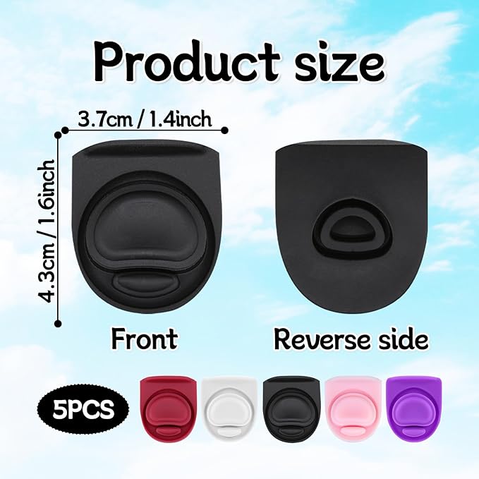 Rubber Seal Replacement Stopper Compatible with Owala Freesip16/19/24/32/40oz Spout Lid,5 Pcs Water Bottle Gasket Silicone Cap Insert Gasket Stopper Replacement Parts Accessories (5 Colors 4)