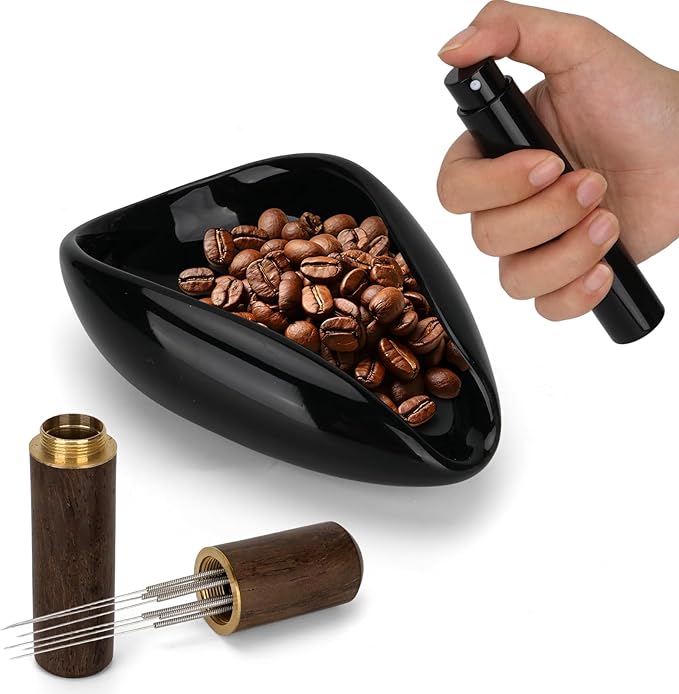 3 Pcs Espresso Accessories Set, Coffee Bean Dosing Cup, RDT Spray Bottle, Espresso Stirrer Tool, Coffee Bar Gadgets, Barista Tools for Coffee Lovers