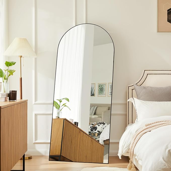 NEWBULIG Full Length Mirror, Upgraded Body Wall Mirrors with Shatter-Proof Glass, Floor Standing Mirror, Home Wall Decor