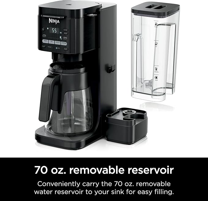 Ninja DualBrew Grounds & Pods Hot & Iced Coffee Maker with Rapid Cold Brew and Thermal Flavor Extraction Duo, 60 oz Removable Reservoir, XL Single-Serve Platform, Adjustable Warming Plate 9 Brew Sizes