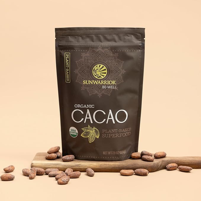 Pure Cacao Powder Organic Unsweetened & Raw | Premium USDA Organic Cacao Powder for Baking Smoothies and Hot Chocolate | Non-Alkalized No Added Sugar Non-GMO Gluten Free Vegan & Kosher (225g)
