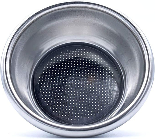 54mm 2 Cup Single Wall Filter Basket - Non-Pressurized Stainless Steel, Metal Portafilter Container - Reusable, Washable - Compatible with Breville Espresso Machines - 18/20g (Single Wall - 2 Cup)