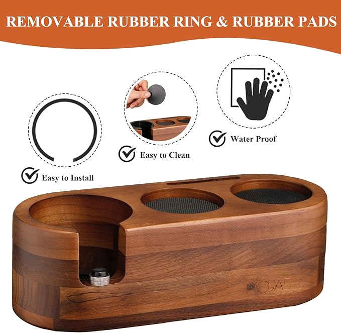 MOJAE Espresso Tamping Station,Coffee Tamper Station,Espresso Organizer Station,Fits for 51/54/58mm Portafilter,Tamper,Distributor and Puck Screen