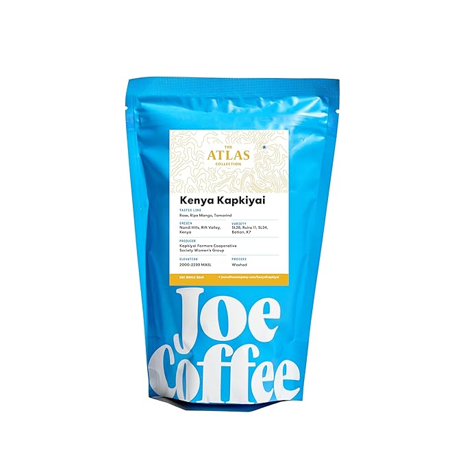 Joe Coffee Company - Kenya Kapkiyai Whole Bean Specialty Coffee, 6 oz Bag | Women-Produced, NYC Roaster, Rainforest Alliance Certified, Kosher, Climate-Friendly