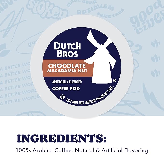 Dutch Bros Chocolate Macadamia Nut Flavored Coffee inspired by Annihilator®, 60 Count, Medium Roast, Single Serve Coffee Pods for Keurig K-Cup Brewers