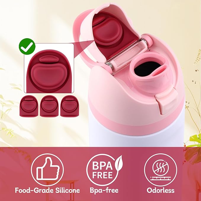 3pcs Replacement Silicone Stopper Seal Compatible with Owala FreeSip 24oz 32oz,Water Bottle Lid Cap Rubber Seal Parts for Owala 16/19/24/32/40oz Spout Gasket Mouthpiece Piece Accessories B3S7